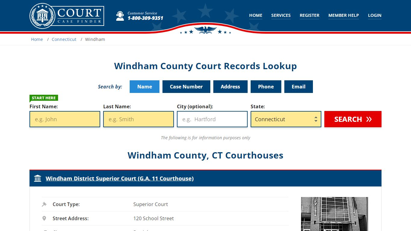 Windham County Court Records | CT Case Lookup